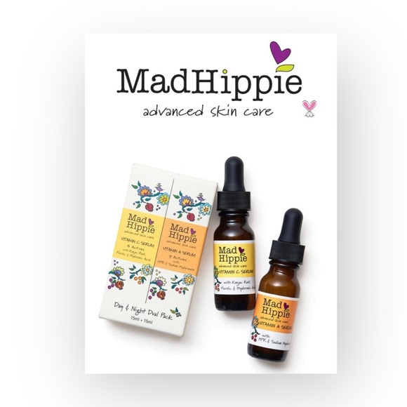new Mad Hippie ☀︎︎ Vitamin A + C Serum Dual Pack ☾ Sealed Travel Glass Droppers - Picture 15 of 16